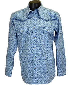 Product Name:  Cowboy Hardware Men's Paisley and Diamond Stitched Long Sleeve Shirt