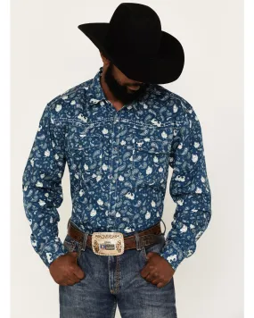 Product Name:  Cowboy Hardware Men's Paisley Print Long Sleeve Pearl Snap Western Shirt