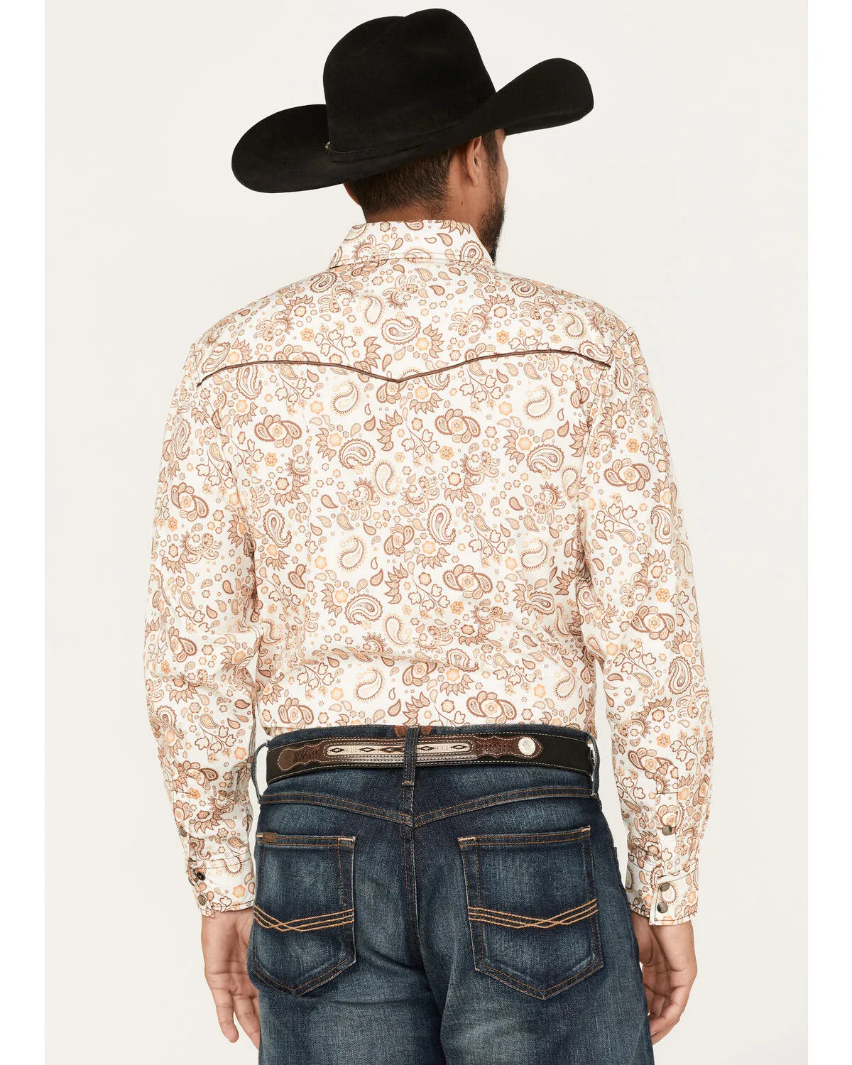 Product Name:  Cowboy Hardware Men's Paisley Print Long Sleeve Snap Western Shirt