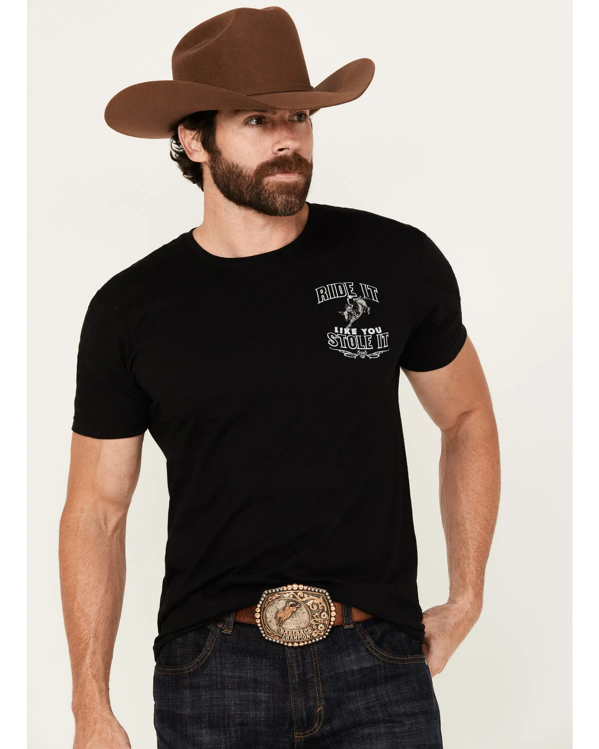 Product Name:  Cowboy Hardware Men's Ride It Like You Stole It Short Sleeve Graphic T-Shirt