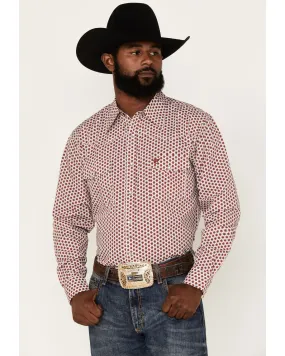 Product Name:  Cowboy Hardware Men's Six Star Print Long Sleeve Pearl Snap Western Shirt