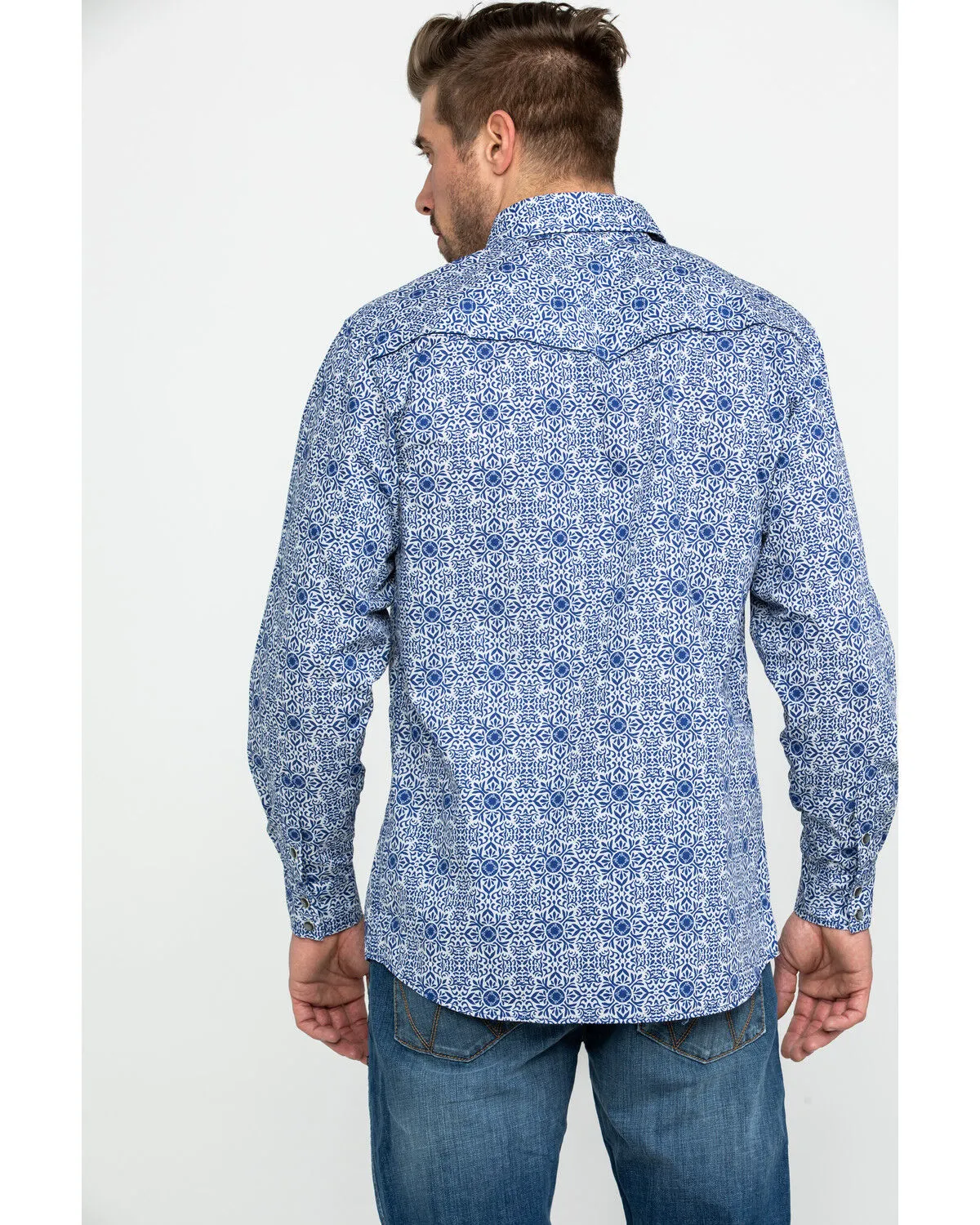 Product Name:  Cowboy Hardware Men's Traditional Plaid Print Long Sleeve Western Shirt