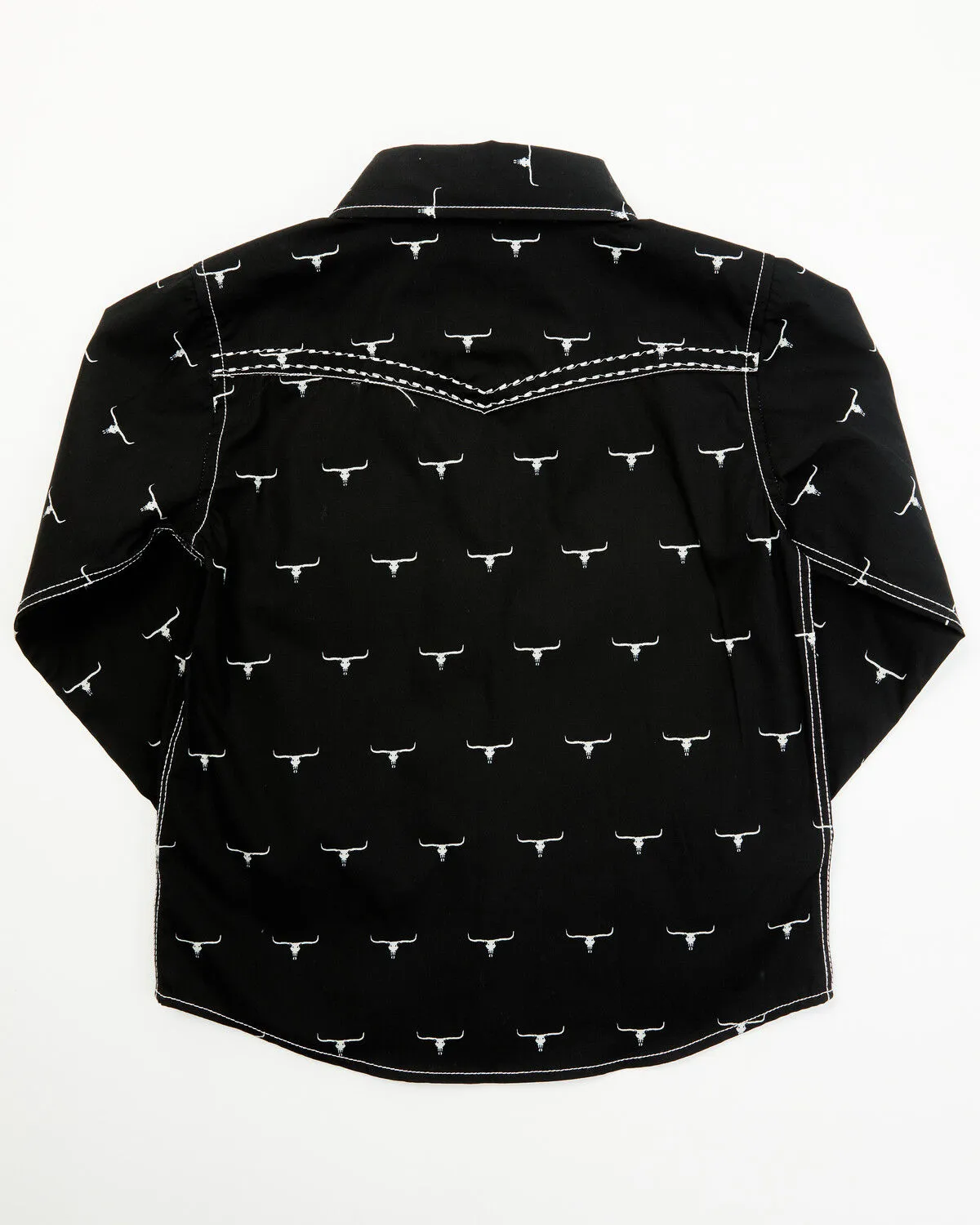 Product Name:  Cowboy Hardware Toddler Boys' Steerhead Print Long Sleeve Snap Western Shirt