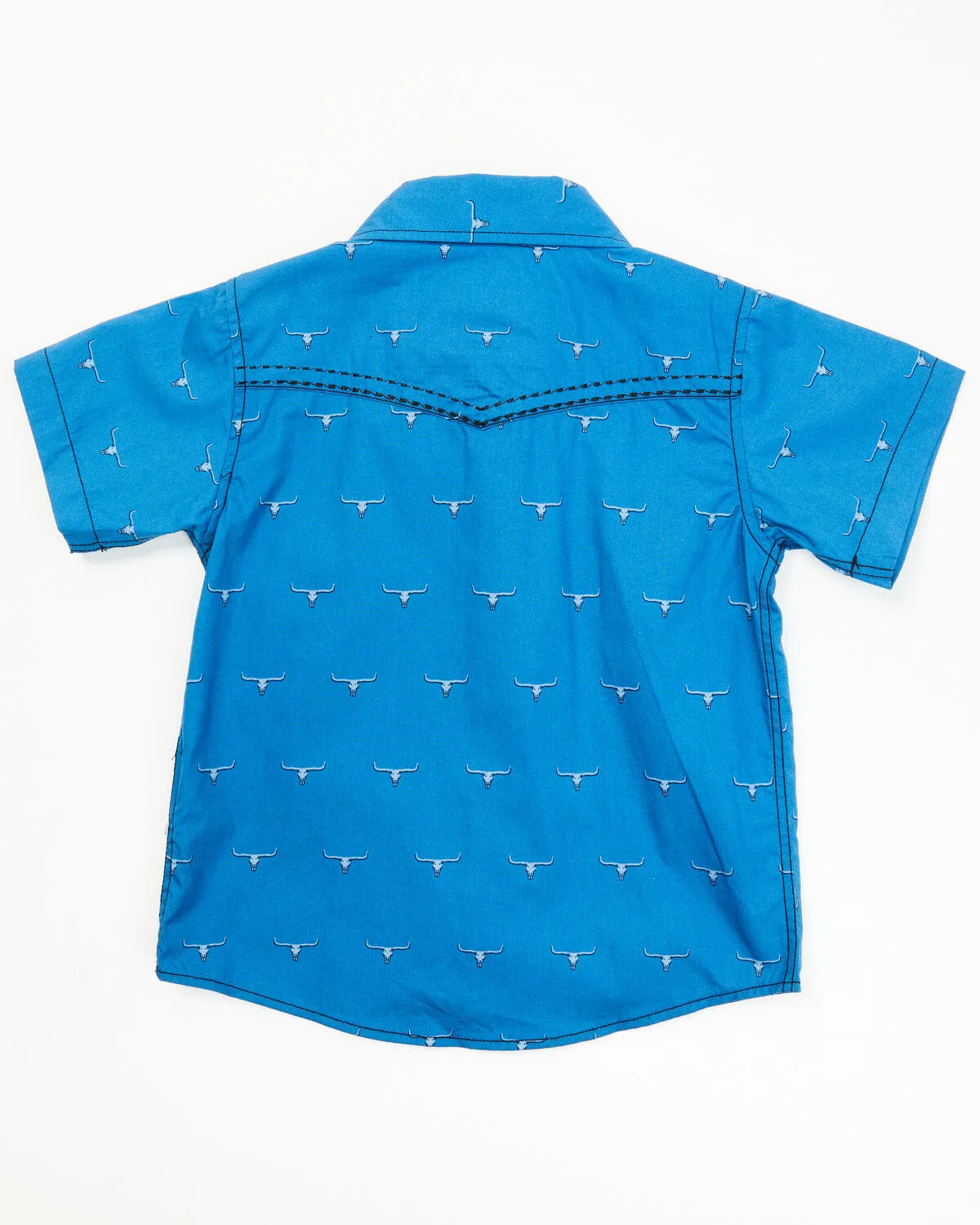 Product Name:  Cowboy Hardware Toddler Boys' Steerhead Print Short Sleeve Snap Western Shirt