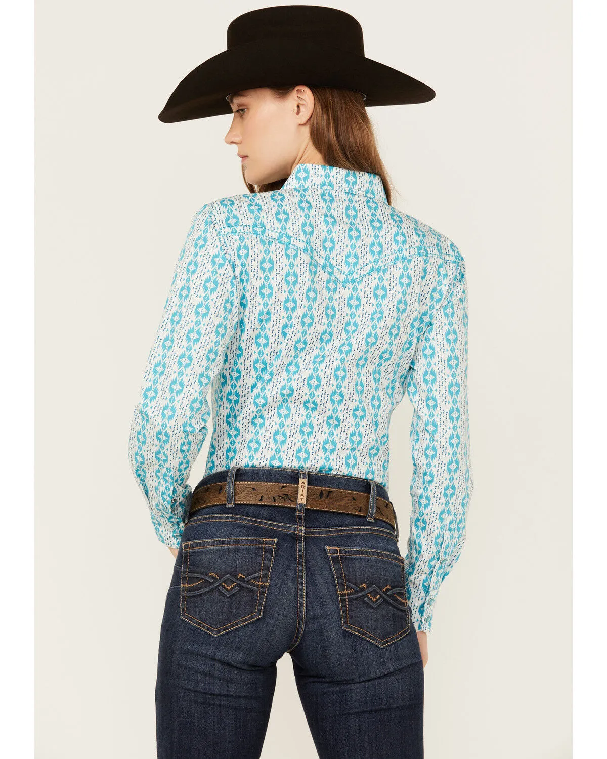 Product Name:  Cowboy Hardware Women's Southwestern Print Long Sleeve Snap Western Shirt