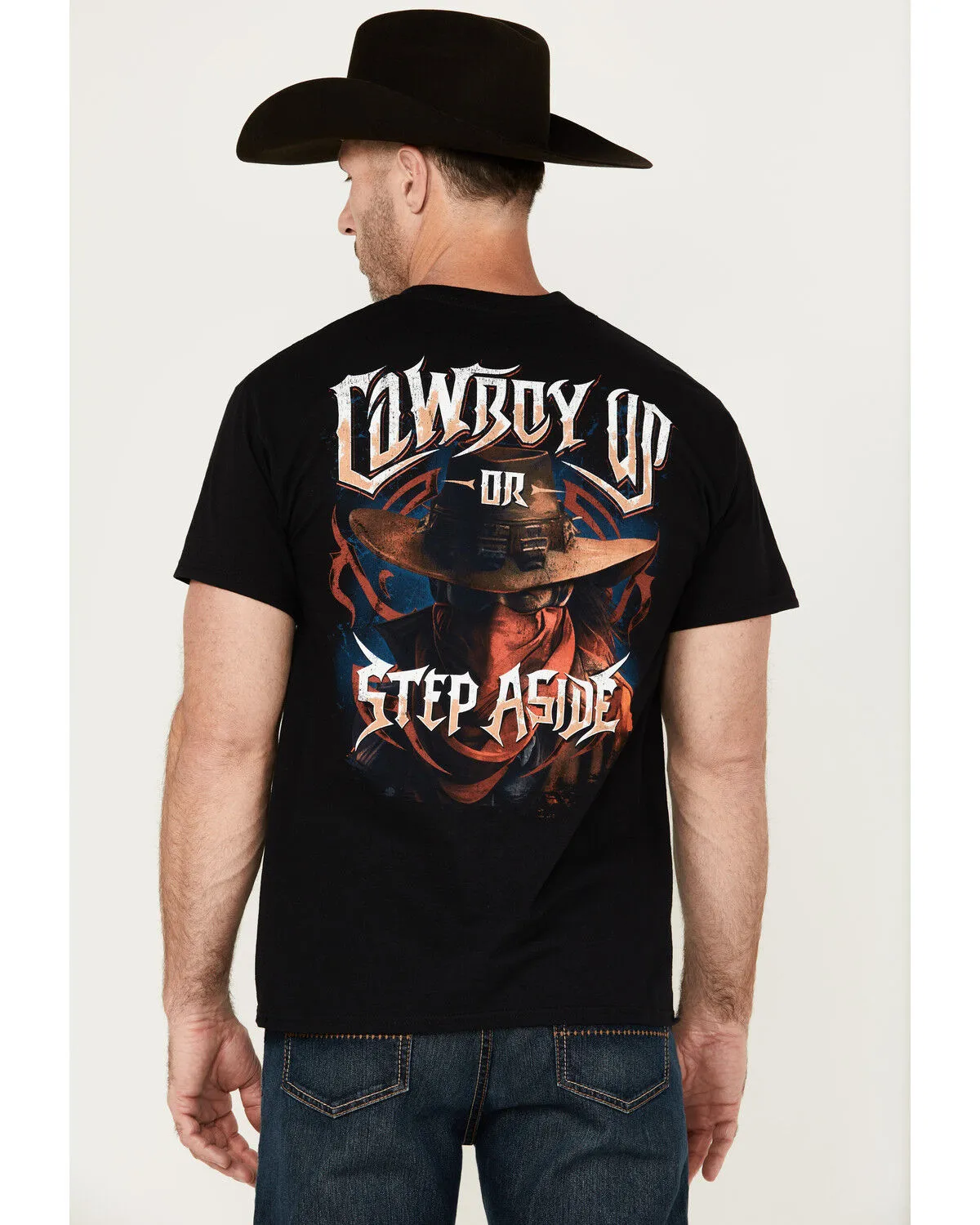 Product Name:  Cowboy Up Men's Step Aside Short Sleeve Graphic T-Shirt