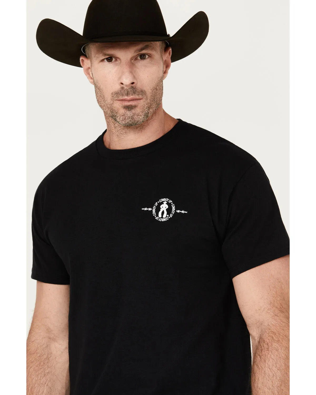 Product Name:  Cowboy Up Men's Step Aside Short Sleeve Graphic T-Shirt