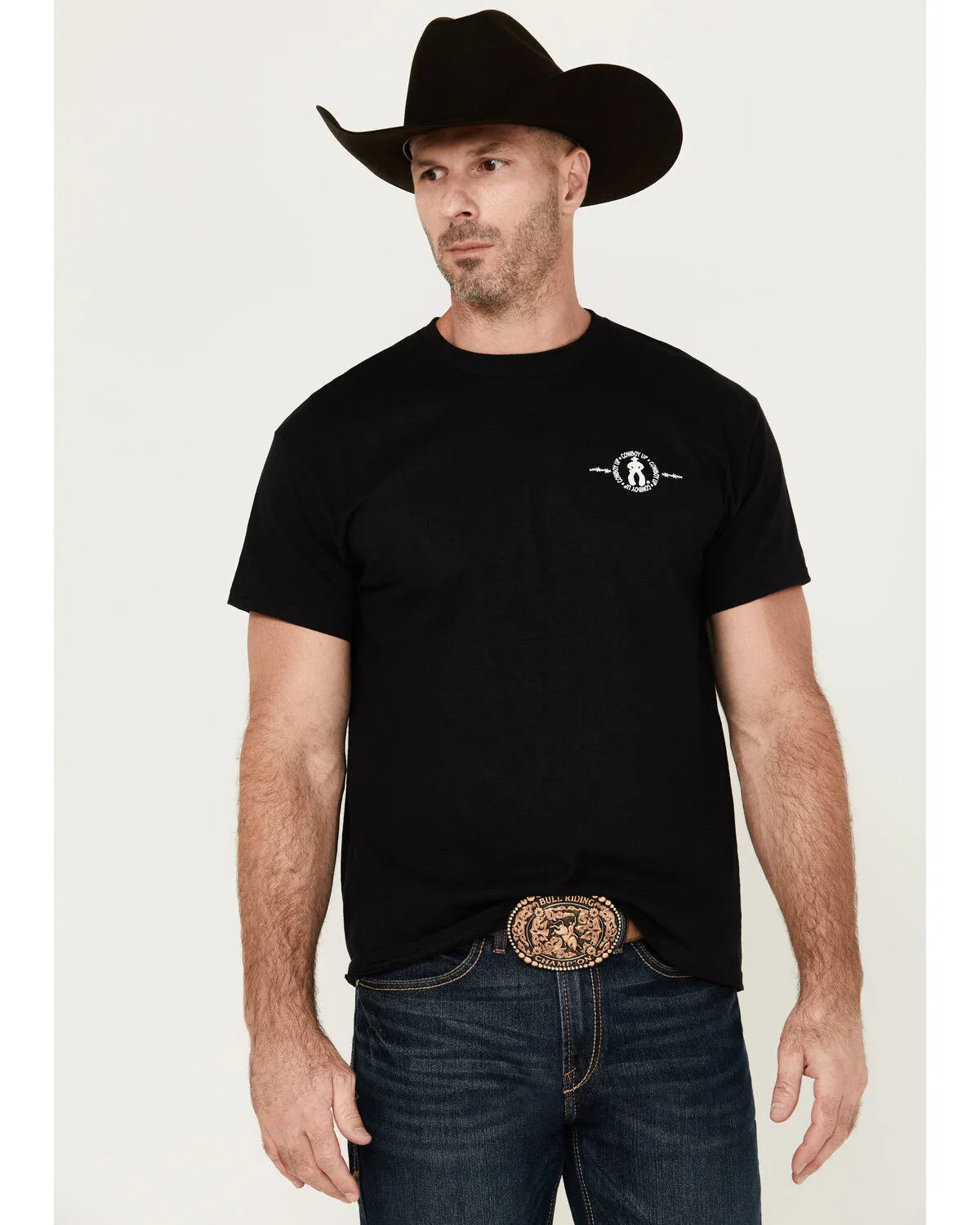 Product Name:  Cowboy Up Men's Triple Scorpion Short Sleeve Graphic T-Shirt