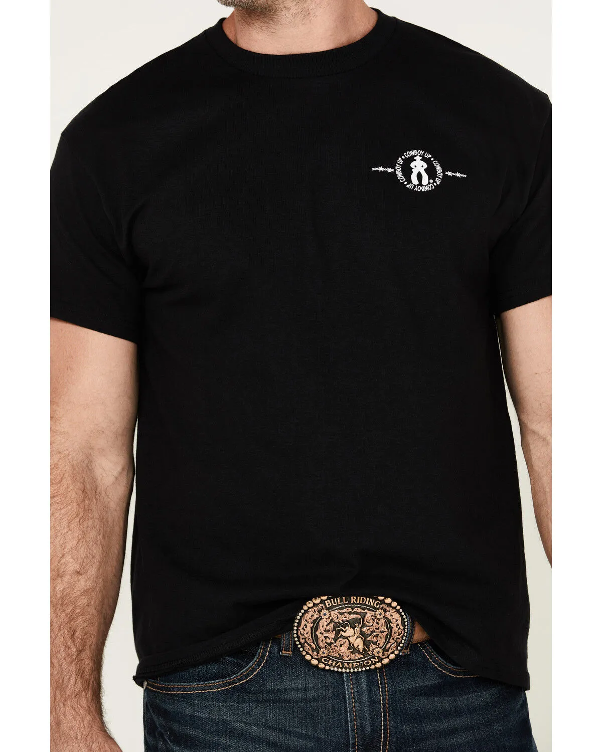 Product Name:  Cowboy Up Men's Triple Scorpion Short Sleeve Graphic T-Shirt