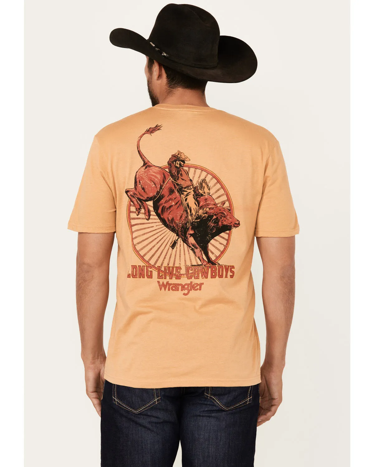 Product Name:  Wrangler Men's Boot Barn Exclusive Bucking Cowboy Short Sleeve Graphic T-Shirt