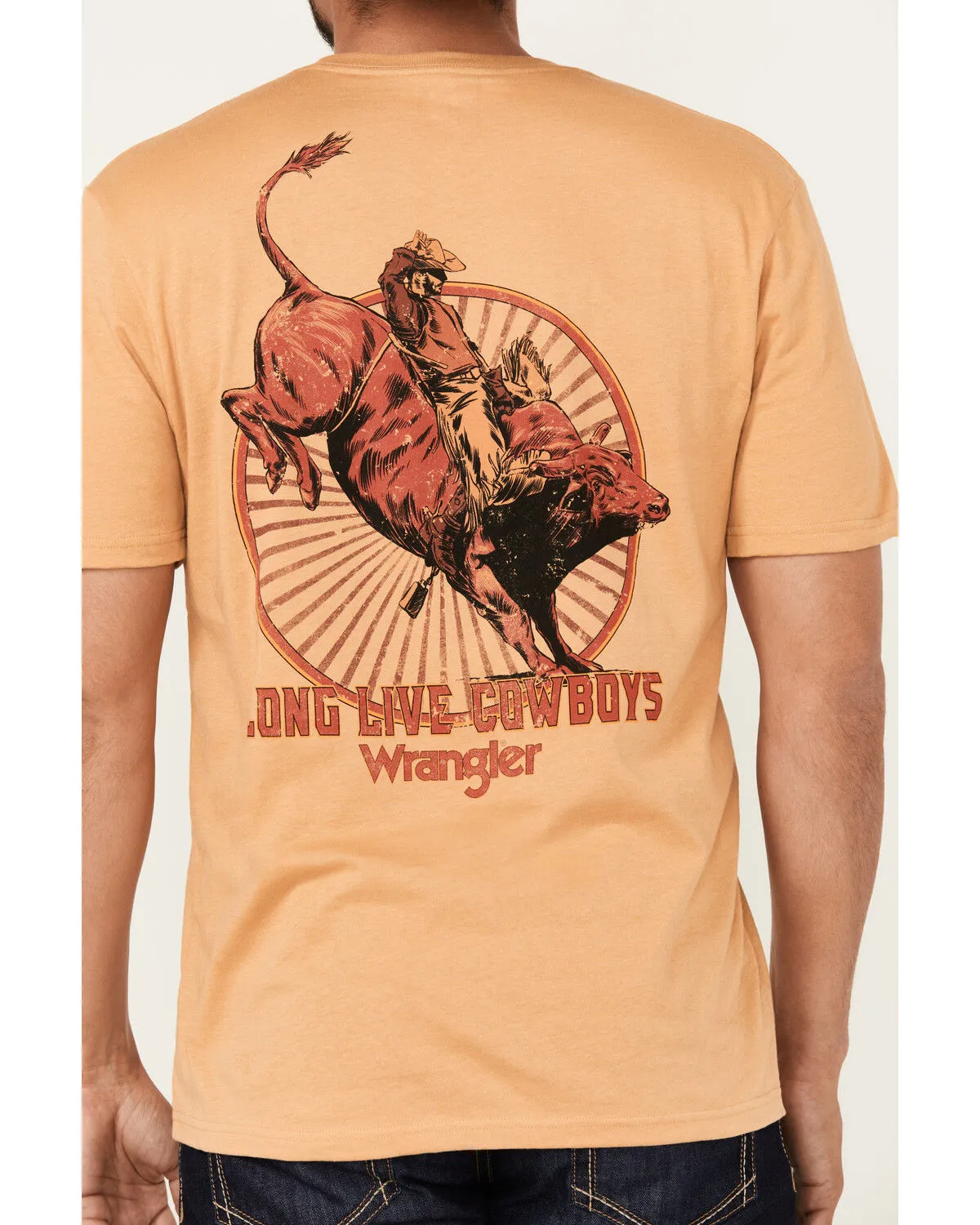 Product Name:  Wrangler Men's Boot Barn Exclusive Bucking Cowboy Short Sleeve Graphic T-Shirt