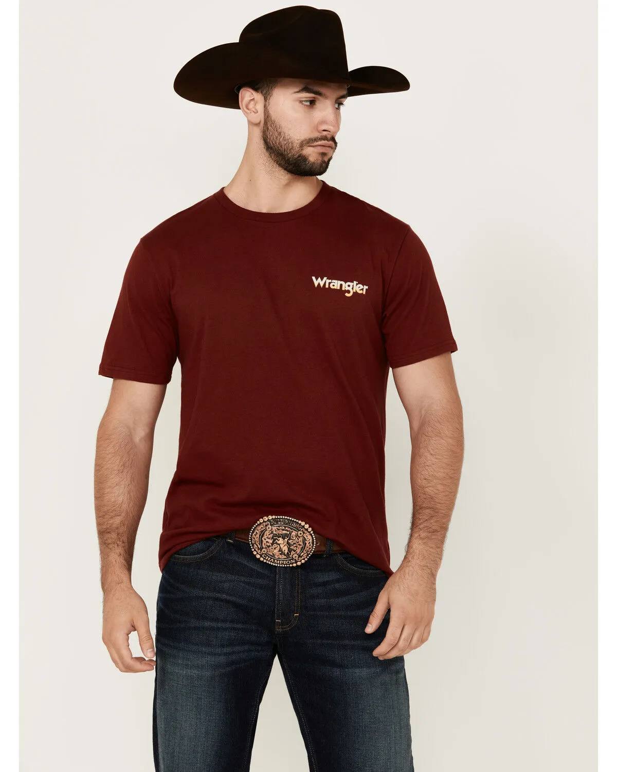 Product Name:  Wrangler Men's Boot Barn Exclusive Cowboy Southwestern Short Sleeve Graphic T-Shirt