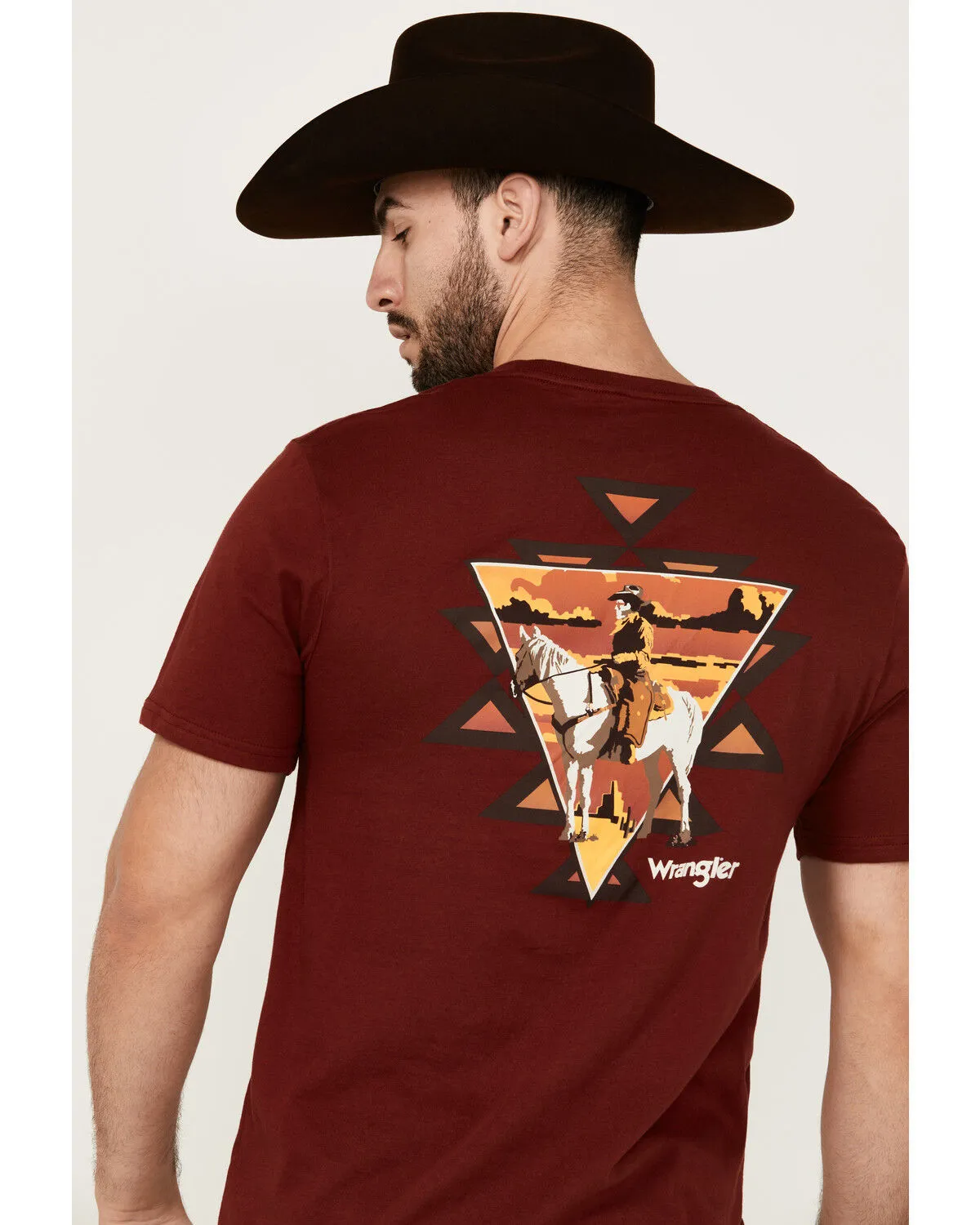 Product Name:  Wrangler Men's Boot Barn Exclusive Cowboy Southwestern Short Sleeve Graphic T-Shirt