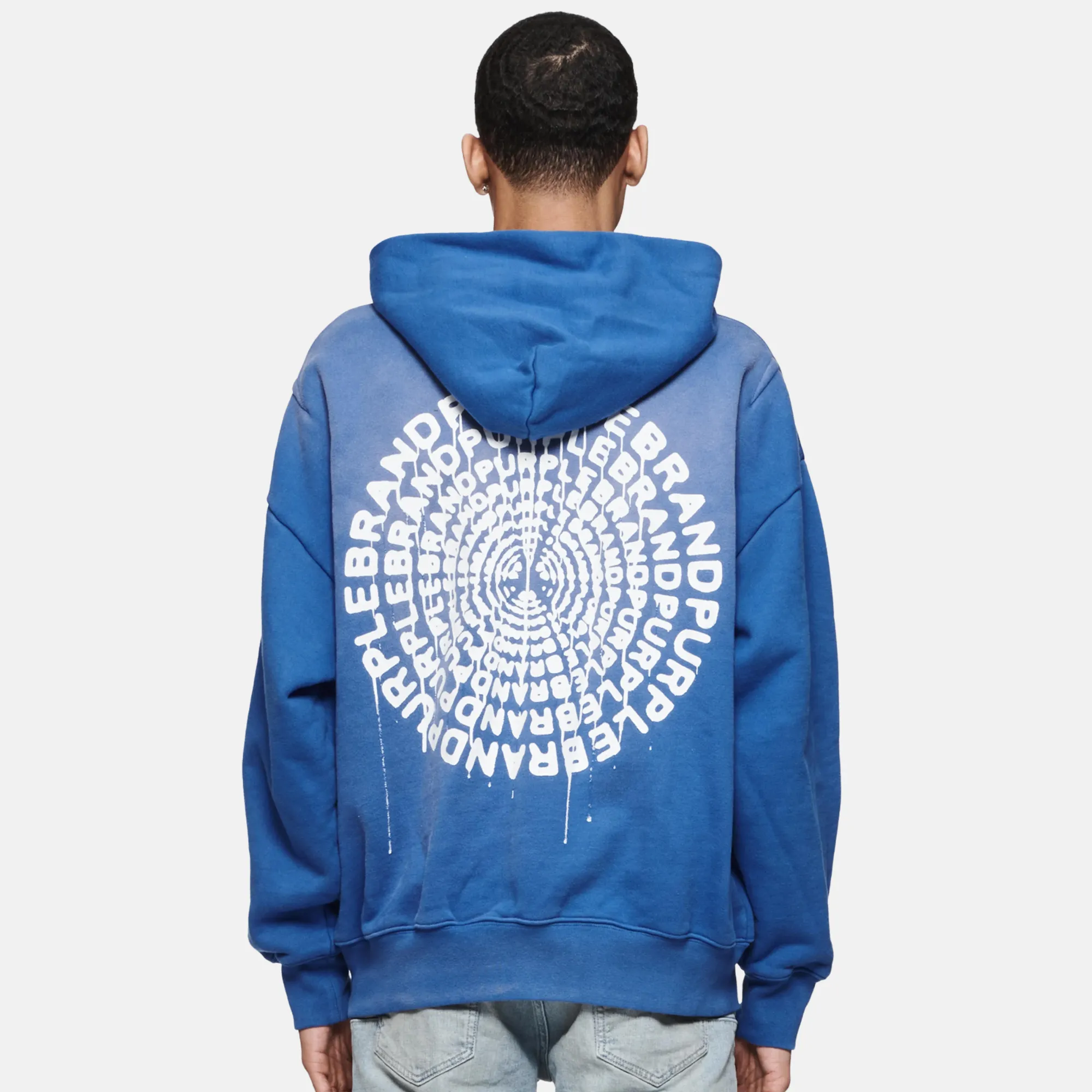 Purple Brand  Victoria Blue Concentric Hoodie