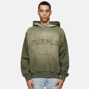 Purple Brand Winter Moss Cutout Wordmark Hoodie