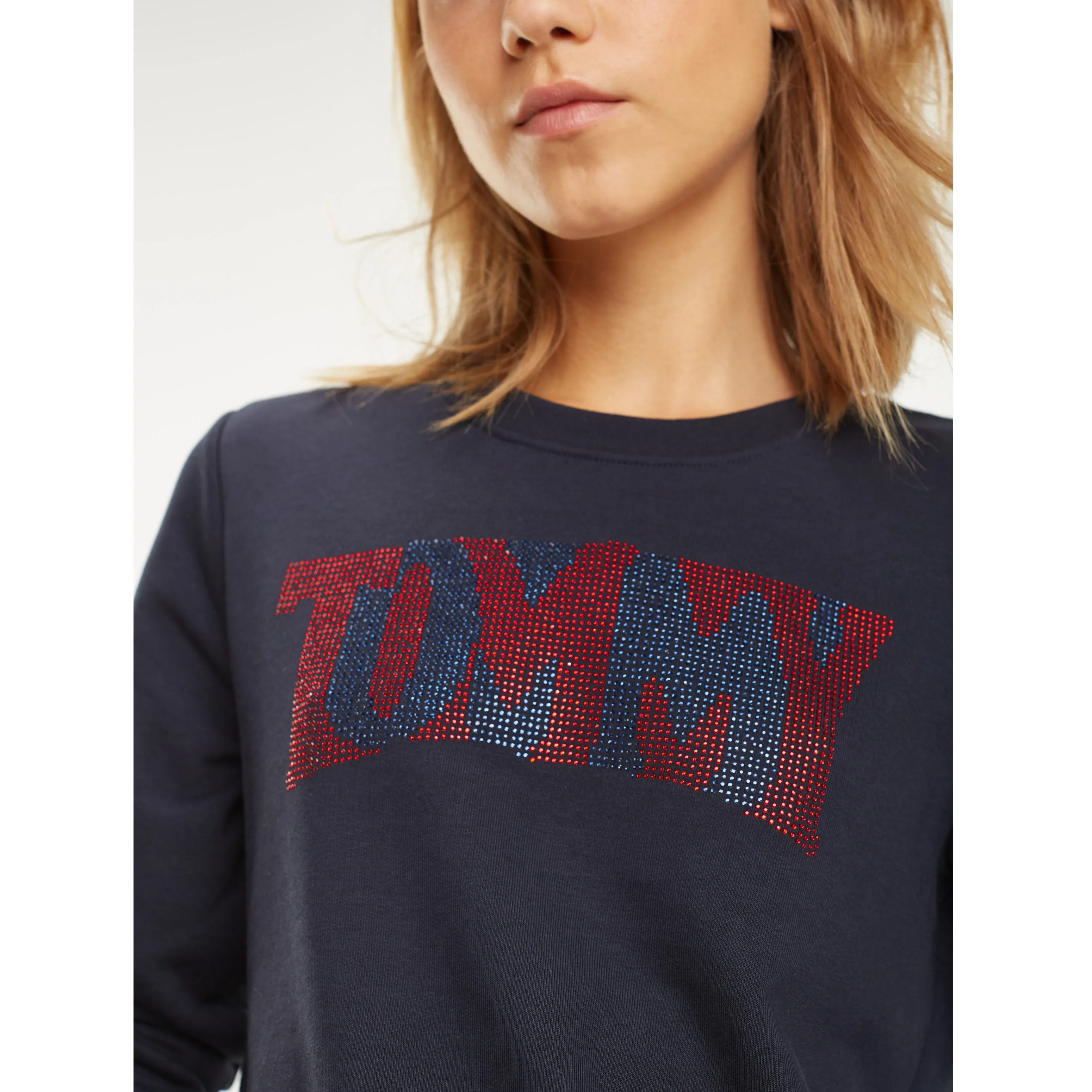 Rhinestone Logo Sweatshirt | Hoodies | Tommy Hilfiger