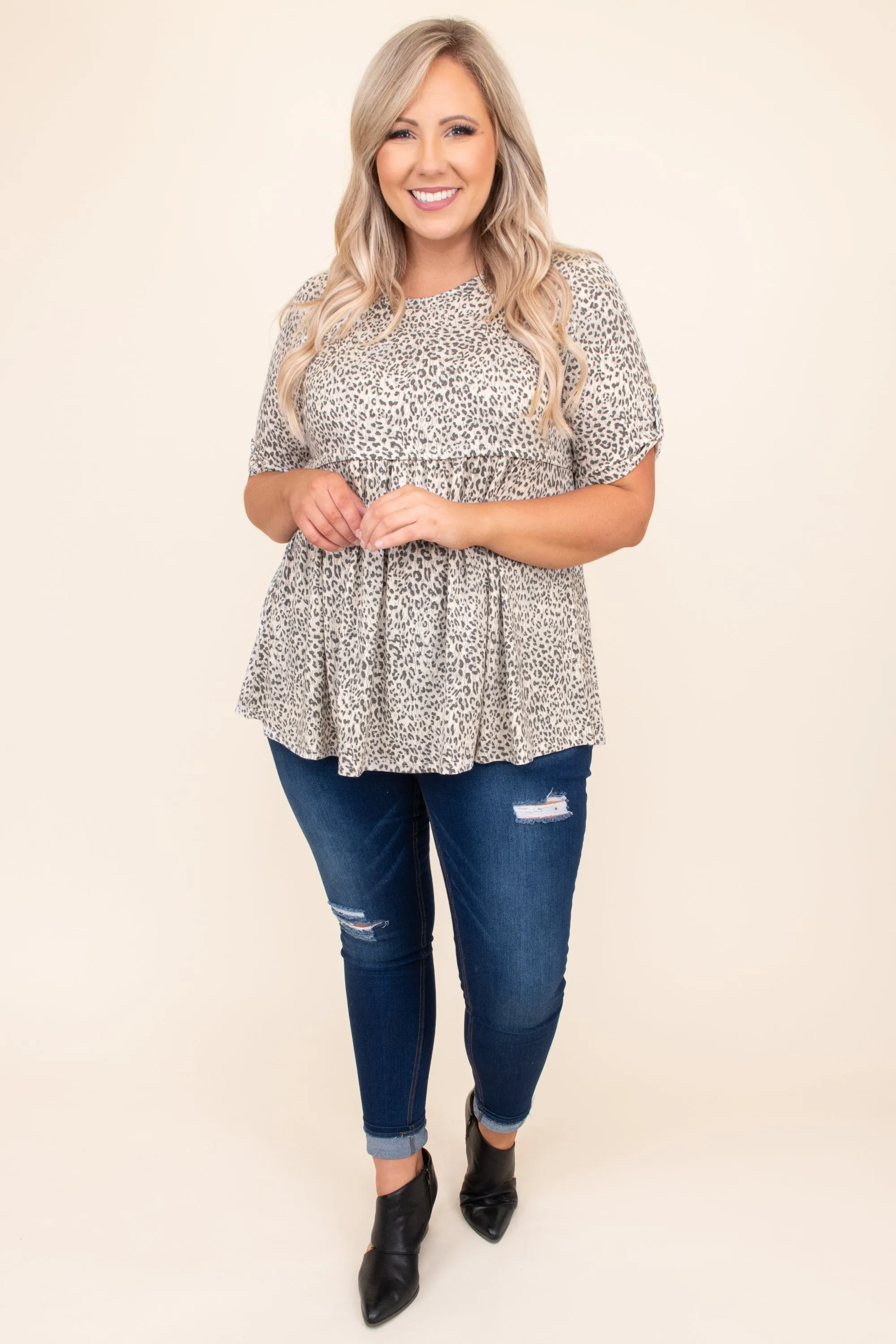 Safari Babe Top, Grey