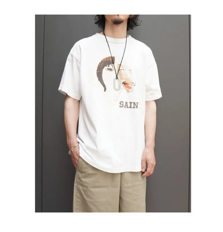 Saint Mxxxxxx  |Unisex Street Style Tie-dye Cotton Short Sleeves T-Shirts