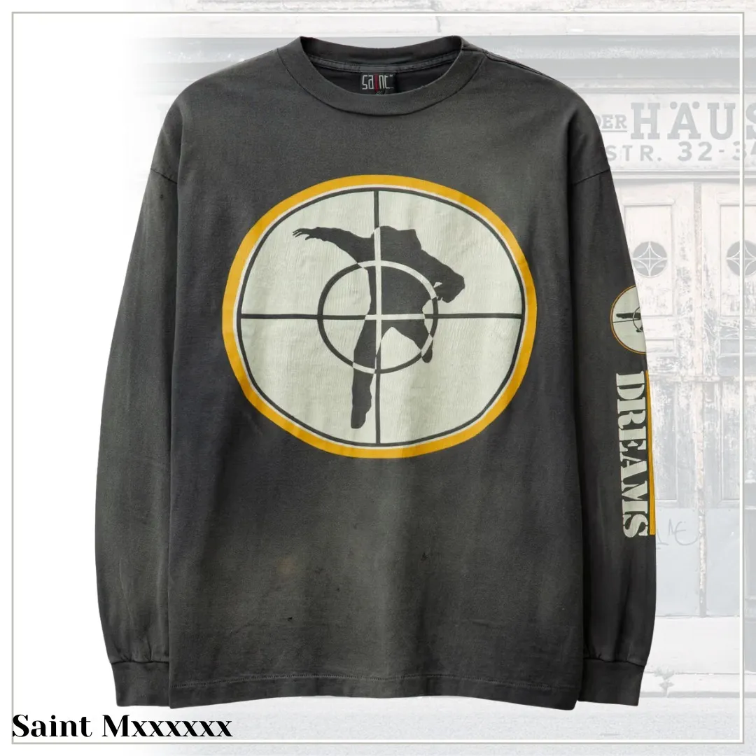 Saint Mxxxxxx  |Unisex Street Style U-Neck Cotton Short Sleeves Skater Style