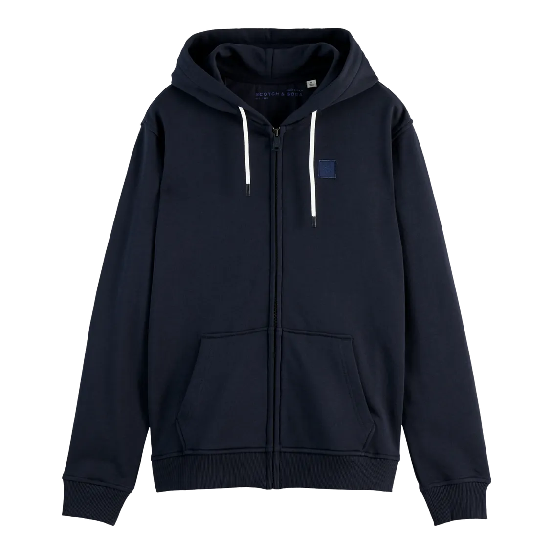 Scotch & Soda Essential Logo Badge Zip-Through Hoodie