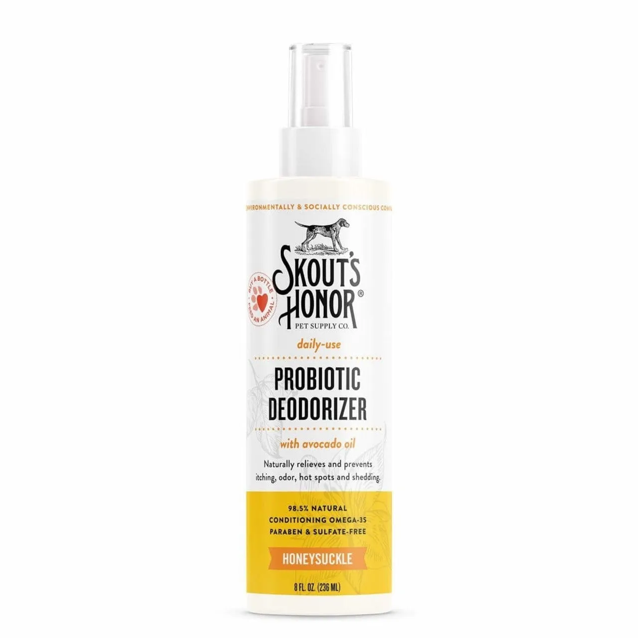 Skout's Honor Probiotic Daily-Use Deodorizer - Honeysuckle - 8 oz.