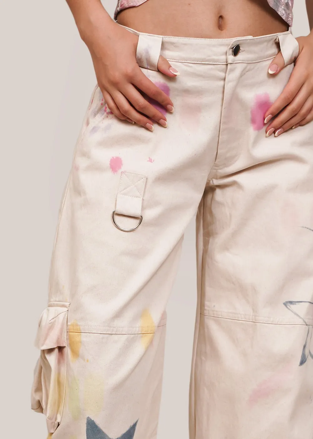 Star Burst Lawn Cargo Pant