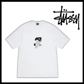 STUSSY  |Sweat Street Style Collaboration Logo Skater Style T-Shirts