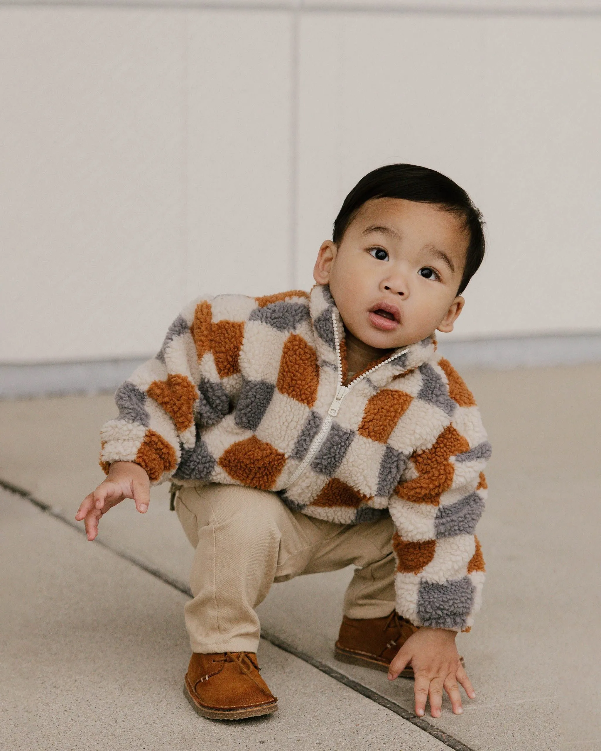 The Coco Jacket by Rylee + Cru - Shearling Check - BABY