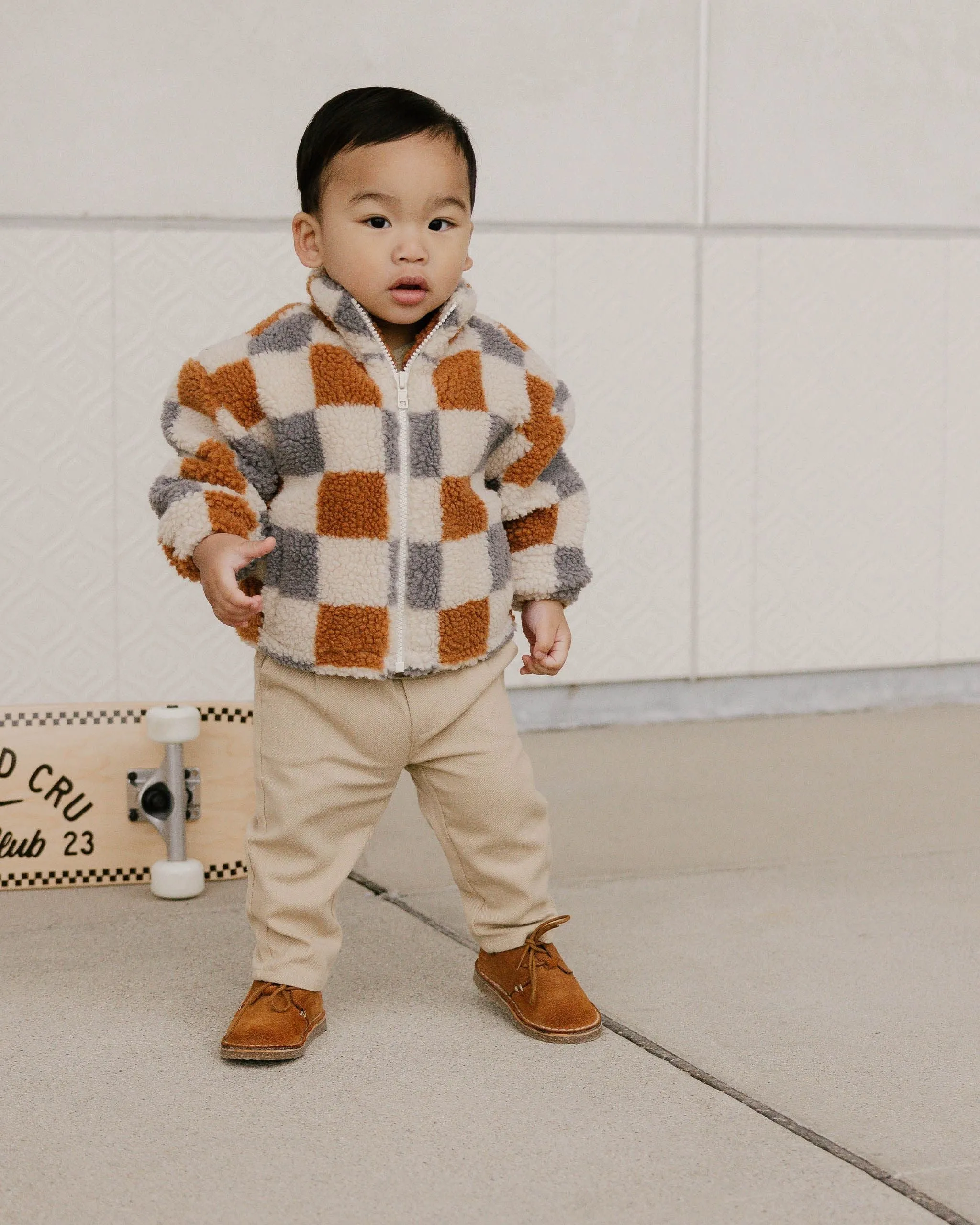 The Coco Jacket by Rylee + Cru - Shearling Check - BABY