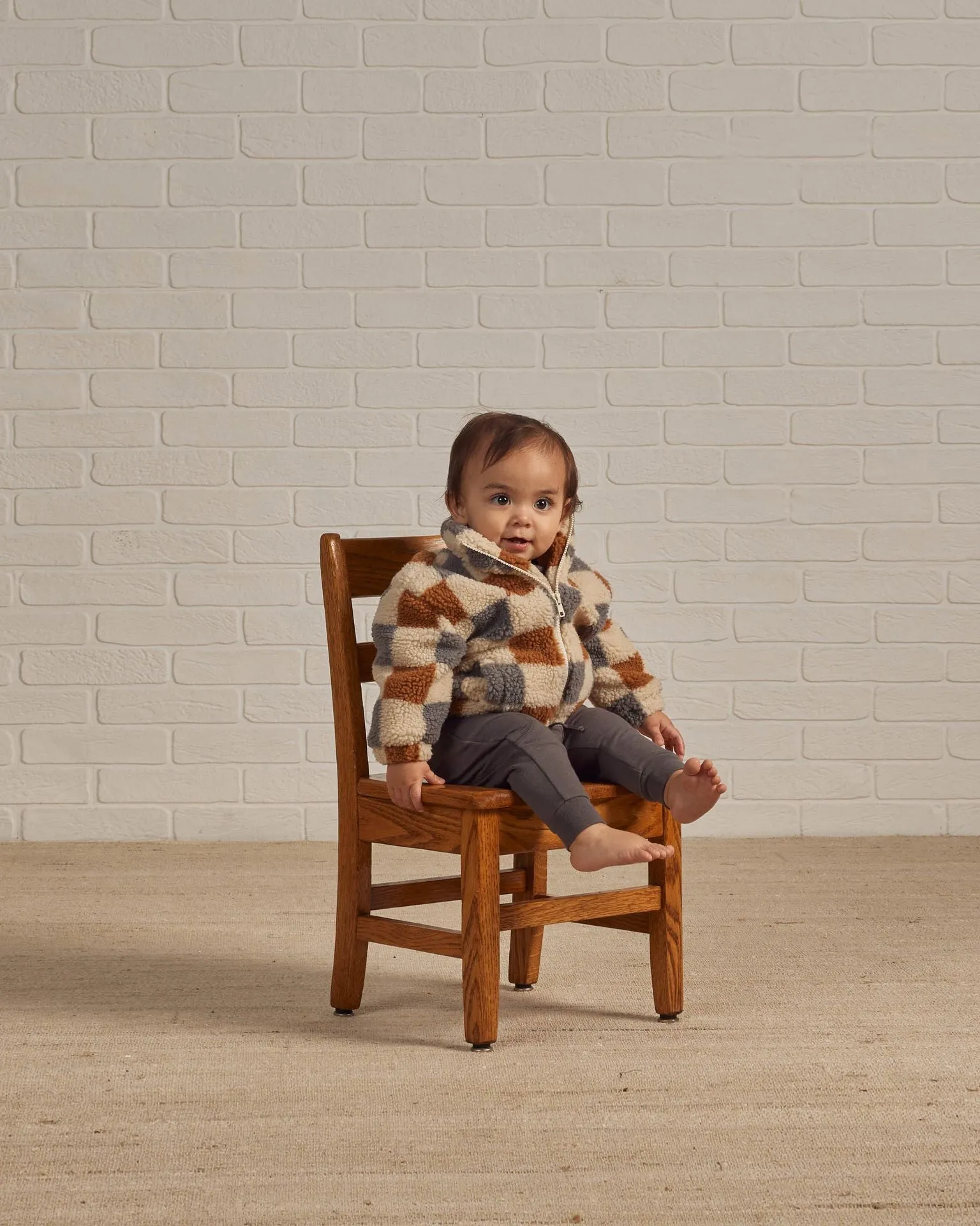 The Coco Jacket by Rylee + Cru - Shearling Check - BABY