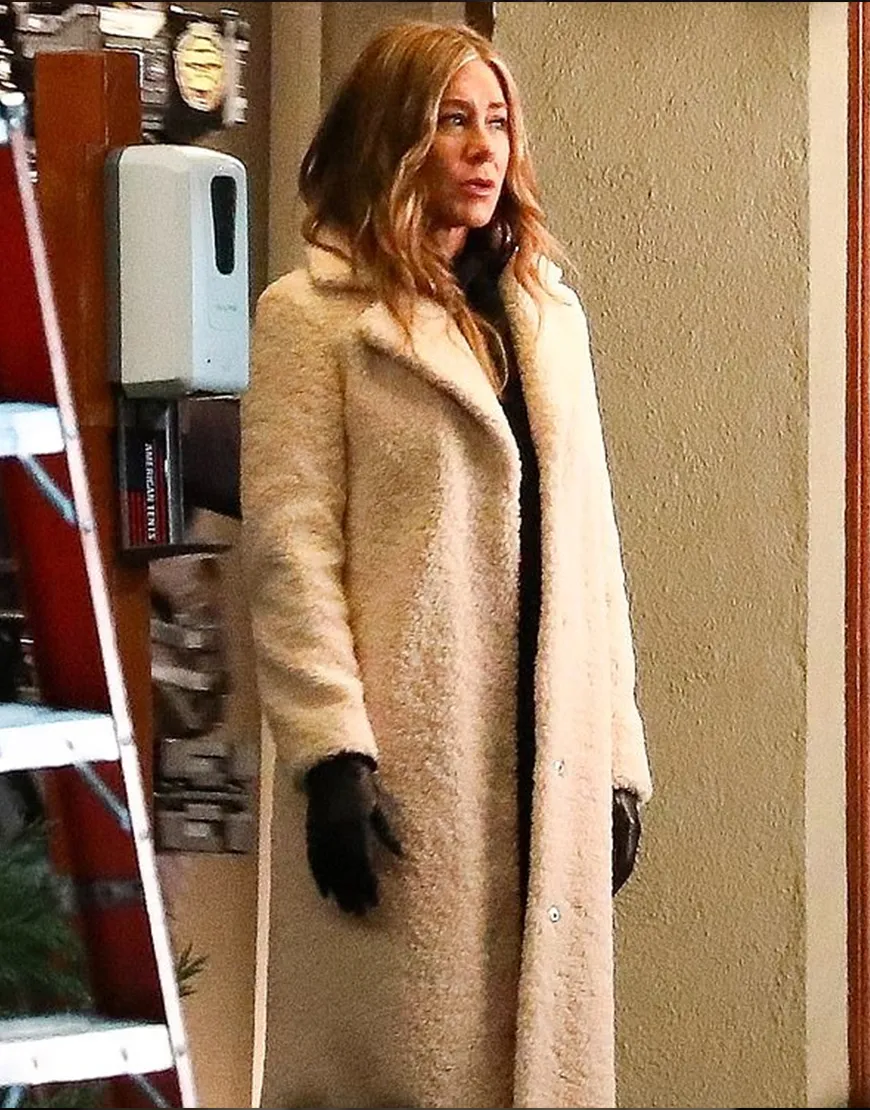 The Morning Show S02 Jennifer Aniston White Fur Coat | Ujackets.com