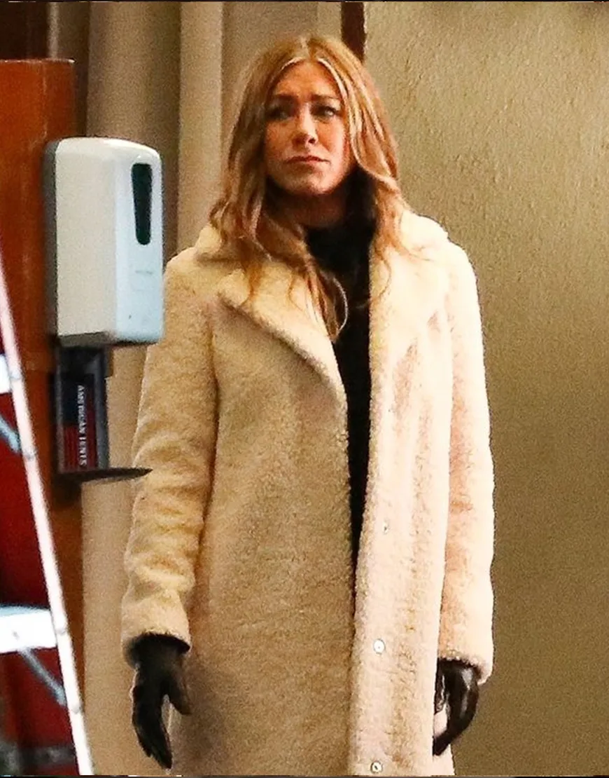 The Morning Show S02 Jennifer Aniston White Fur Coat | Ujackets.com