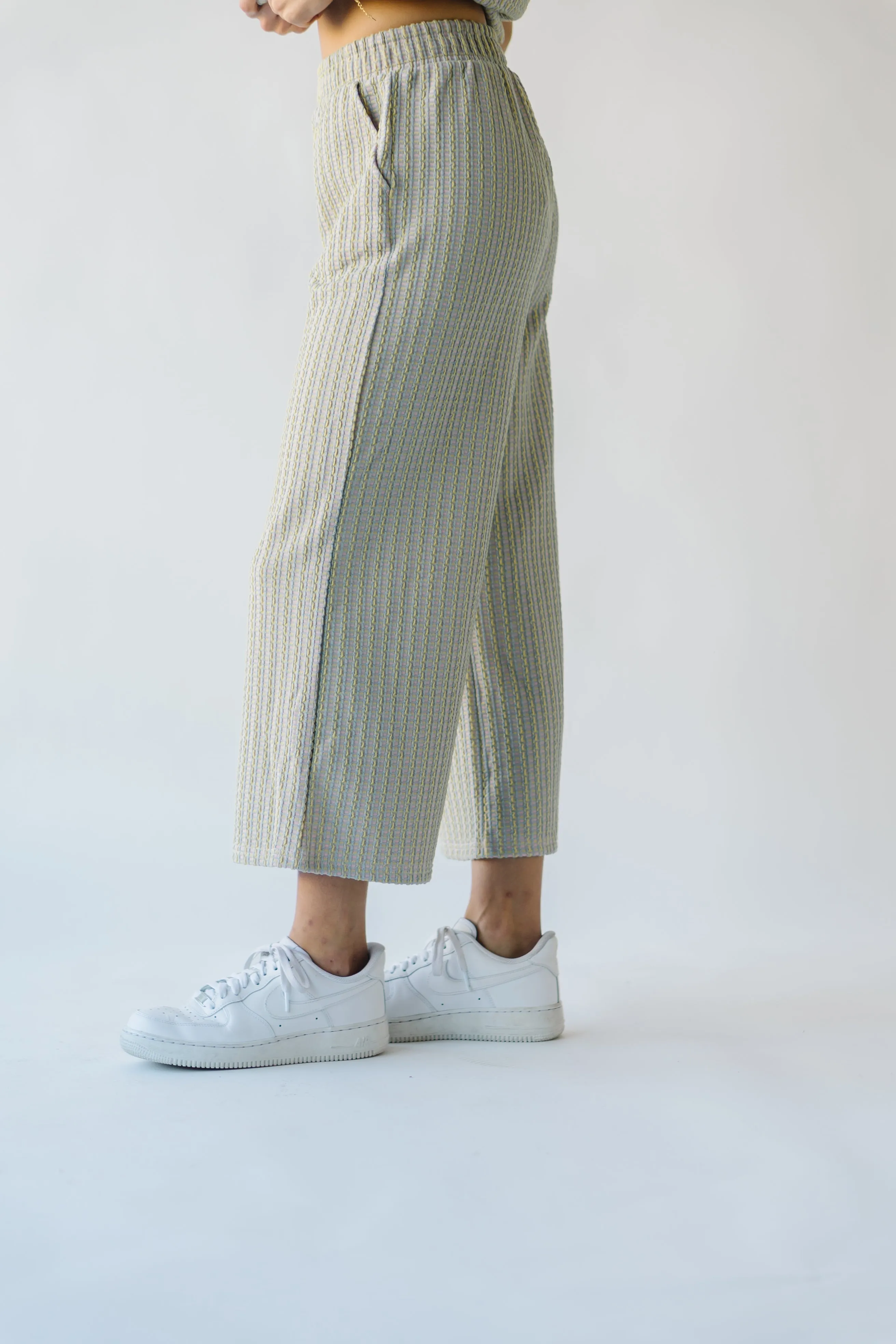 The Ronnie Woven Wide Leg Pant in Blue