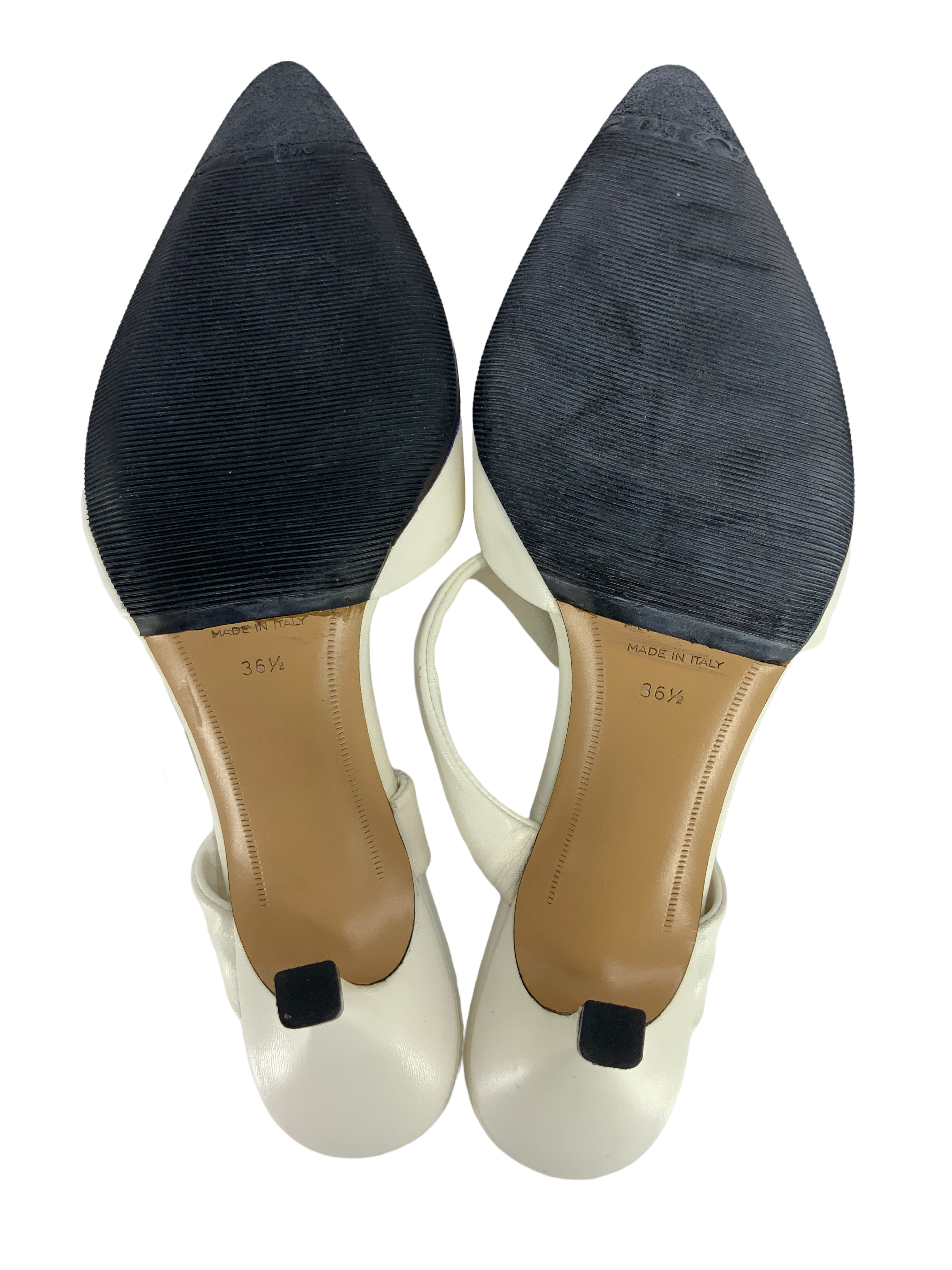 The Row Gala Twist Leather Mule Pumps Size 6.5