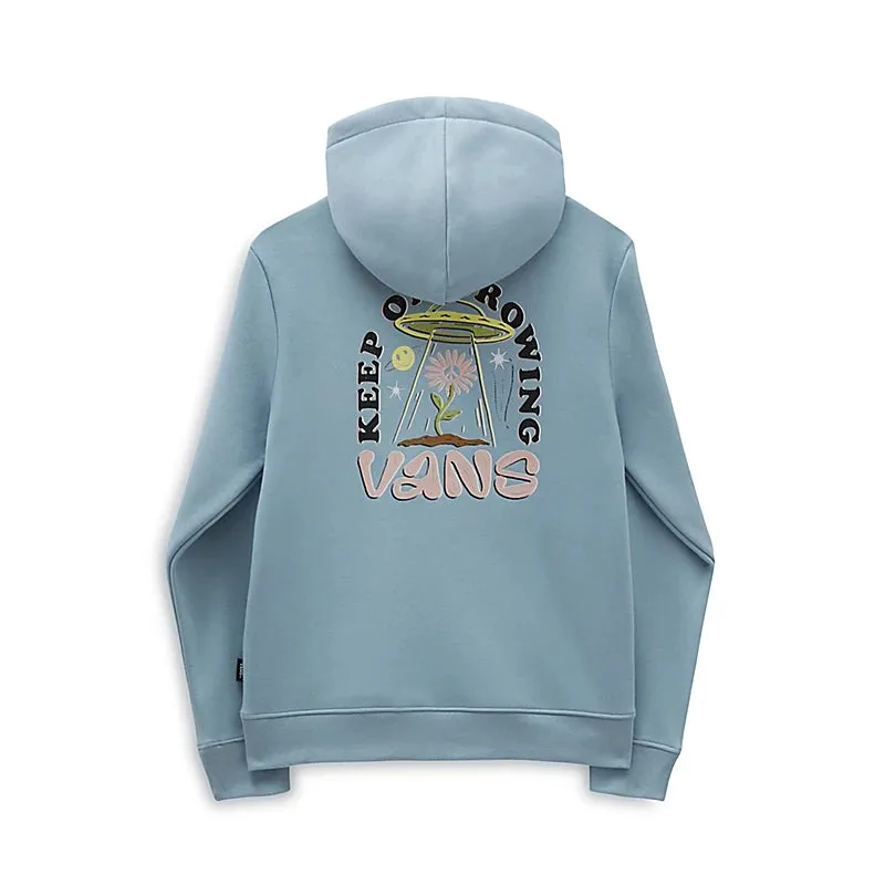 Tie Dye Crew Pullover Hoodie - Dusty Blue