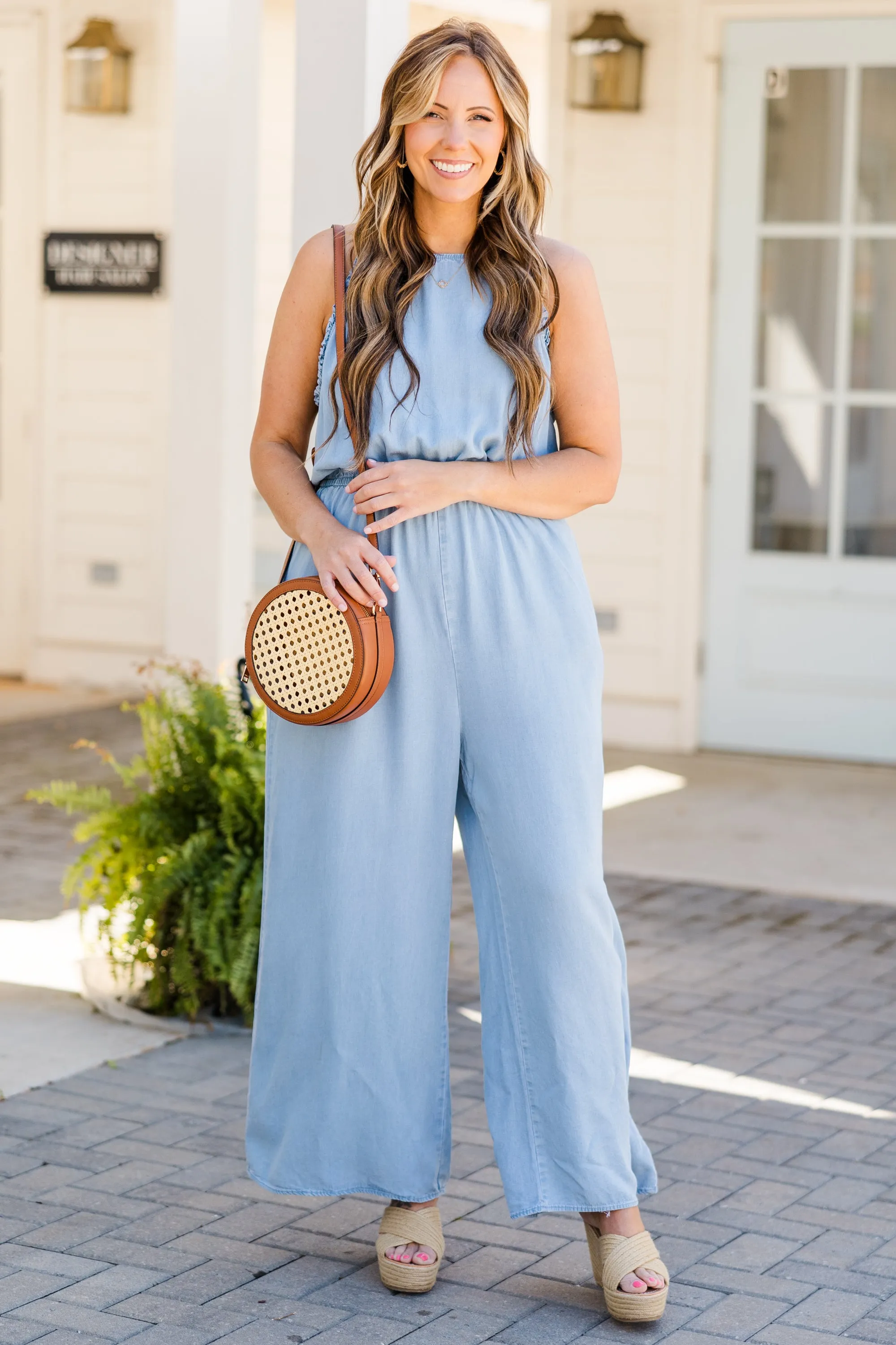 Timeless Beauty Jumpsuit, Light Wash