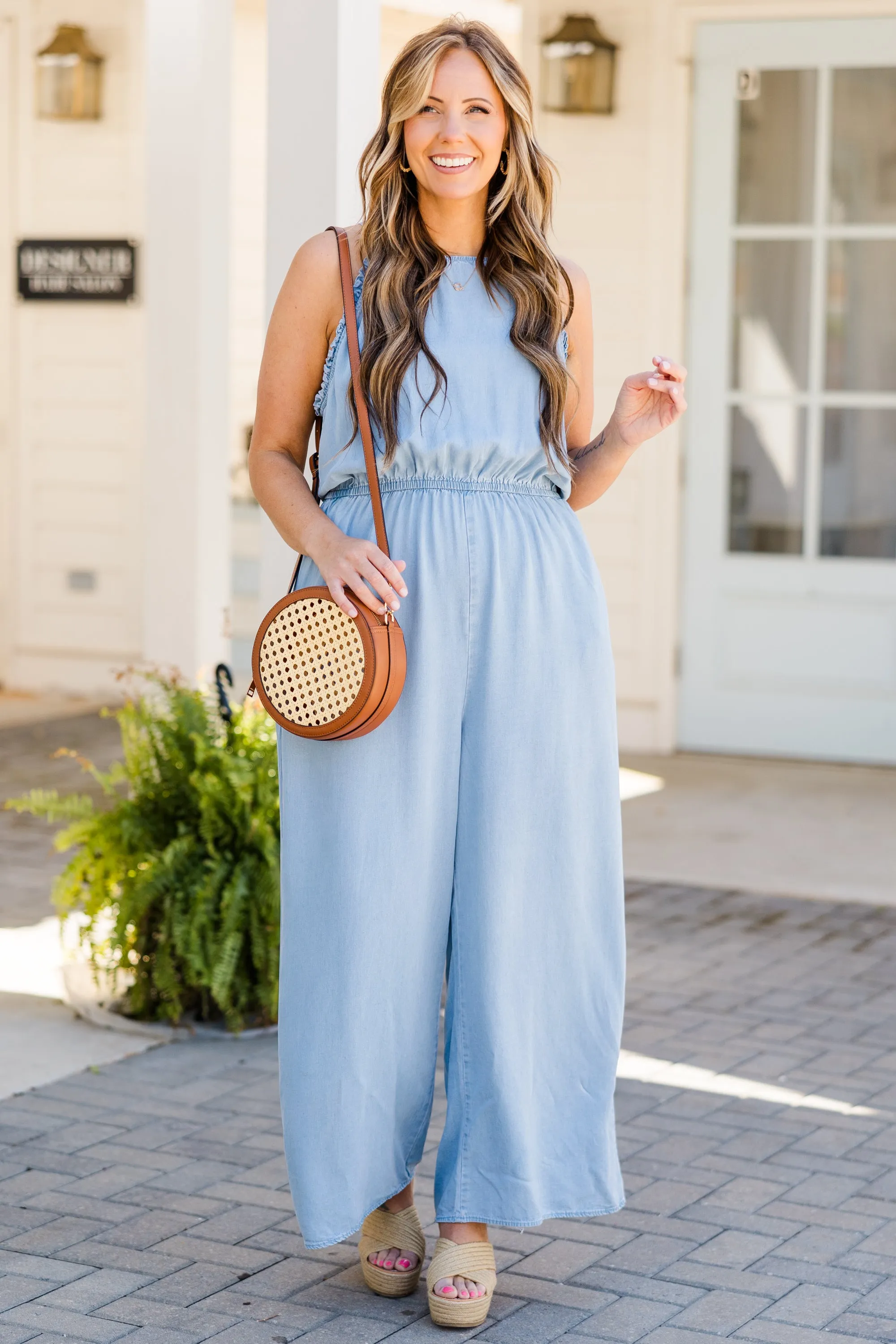 Timeless Beauty Jumpsuit, Light Wash