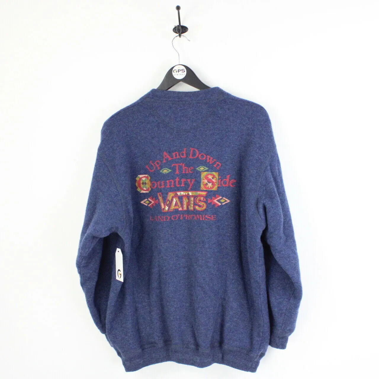 VANS 80s Knit Cardigan Blue | Large