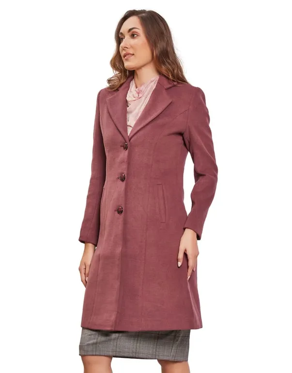 Women Coat Mauve Color