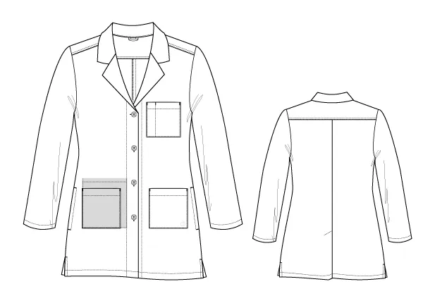 WonderWink WonderLAB Women's 38" Long Lab Coat #7402